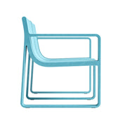 Ricki 5 Piece Modern Patio or Poolside Set - Tiffany Blue