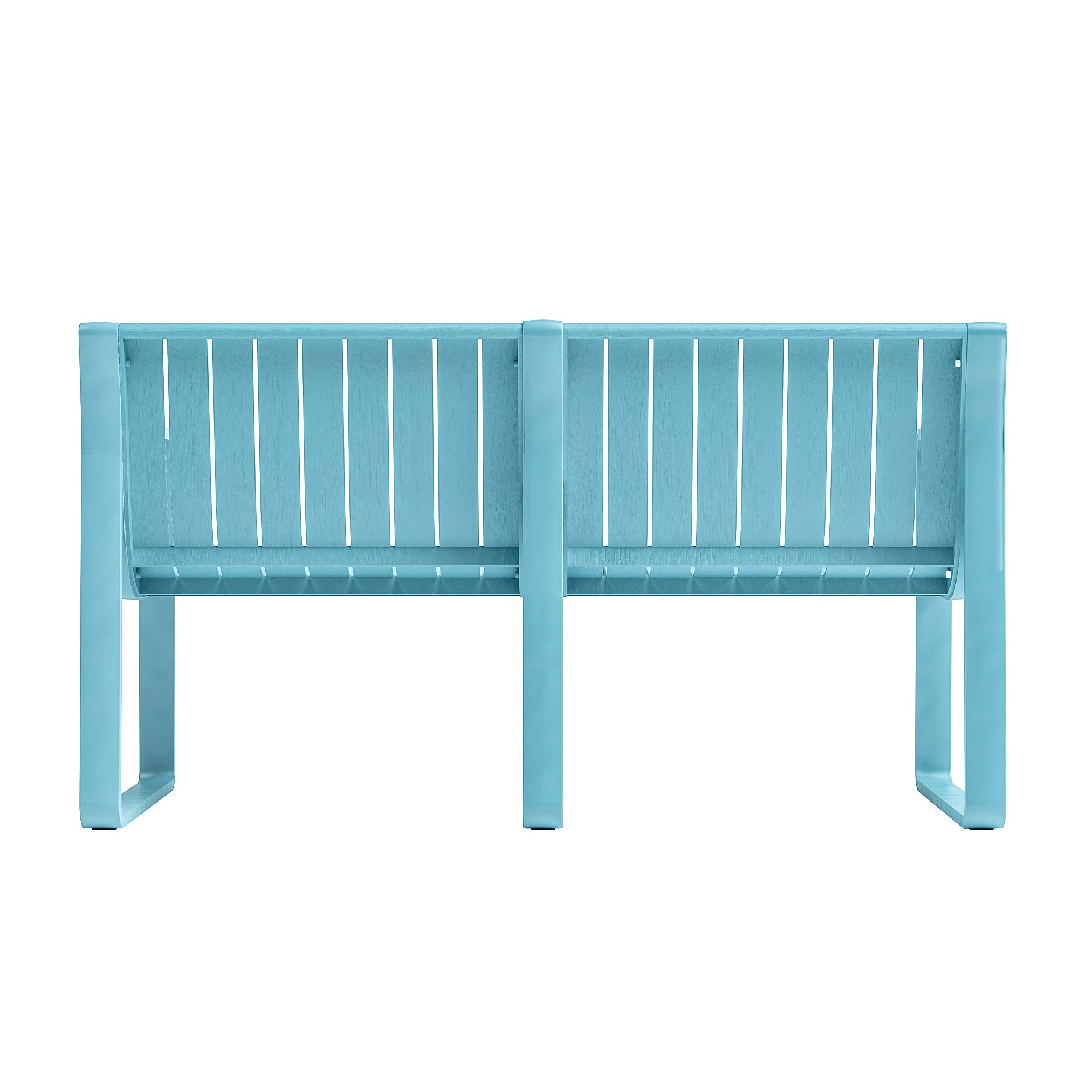 Ricki 5 Piece Modern Patio or Poolside Set - Tiffany Blue