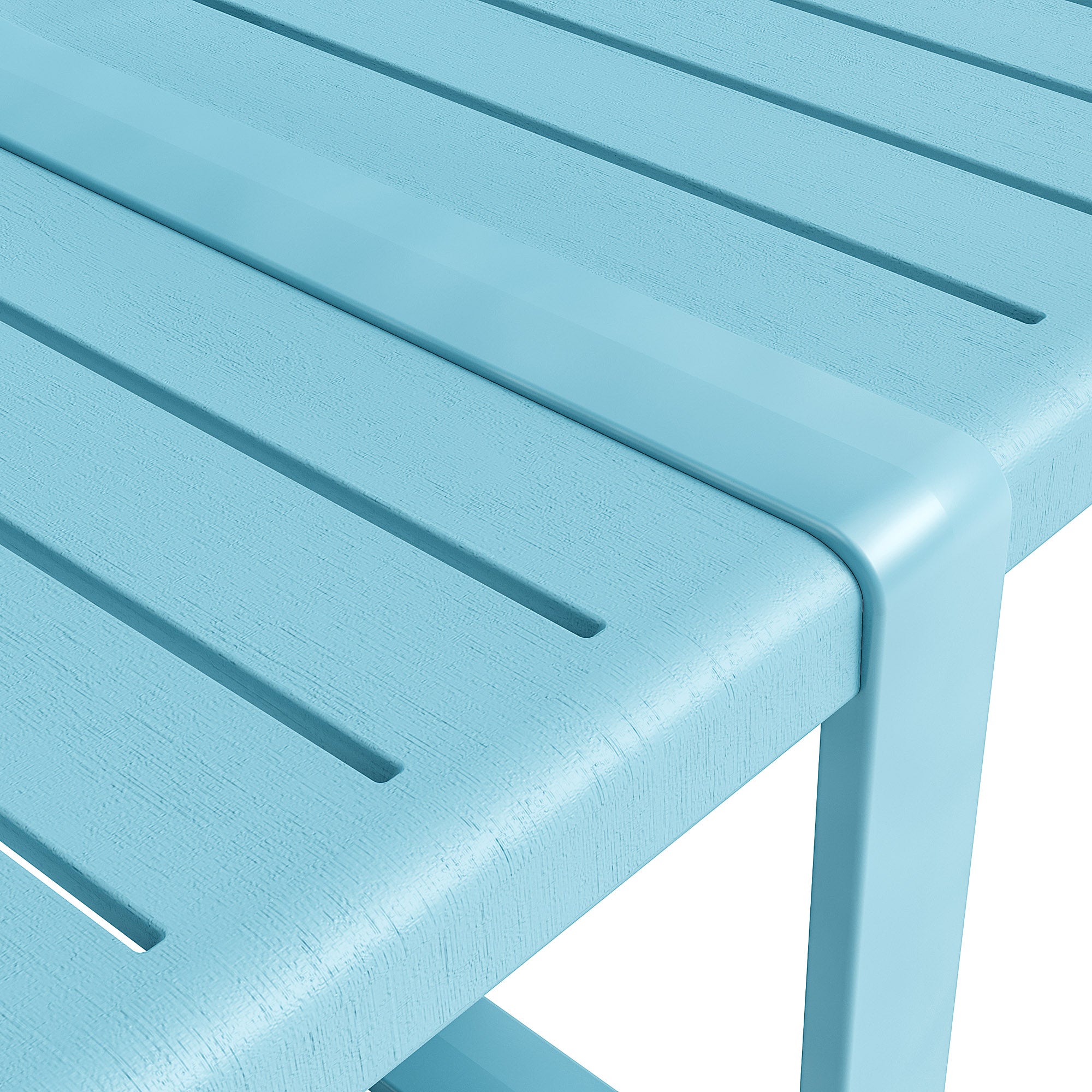 Ricki 5 Piece Modern Patio or Poolside Set - Tiffany Blue