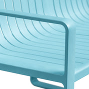 Ricki 5 Piece Modern Patio or Poolside Set - Tiffany Blue