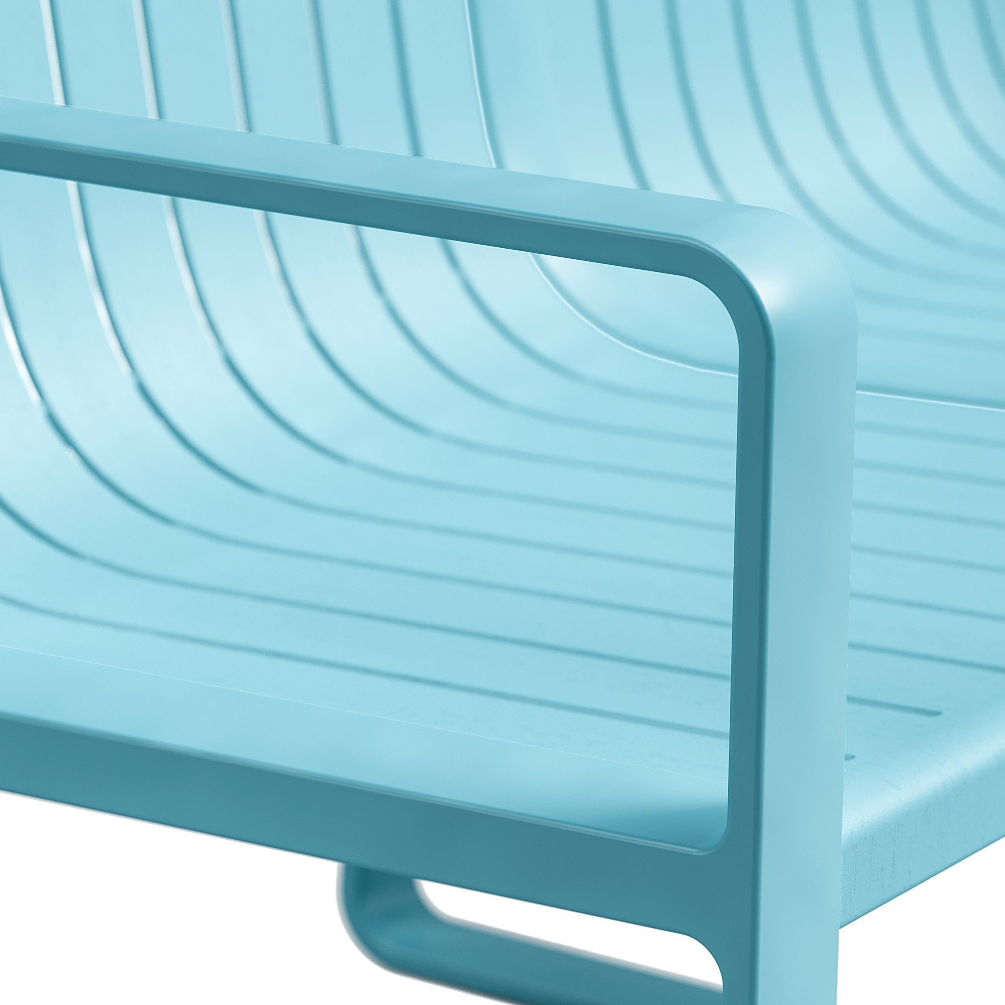 Ricki 5 Piece Modern Patio or Poolside Set - Tiffany Blue