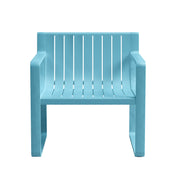 Ricki 5 Piece Modern Patio or Poolside Set - Tiffany Blue