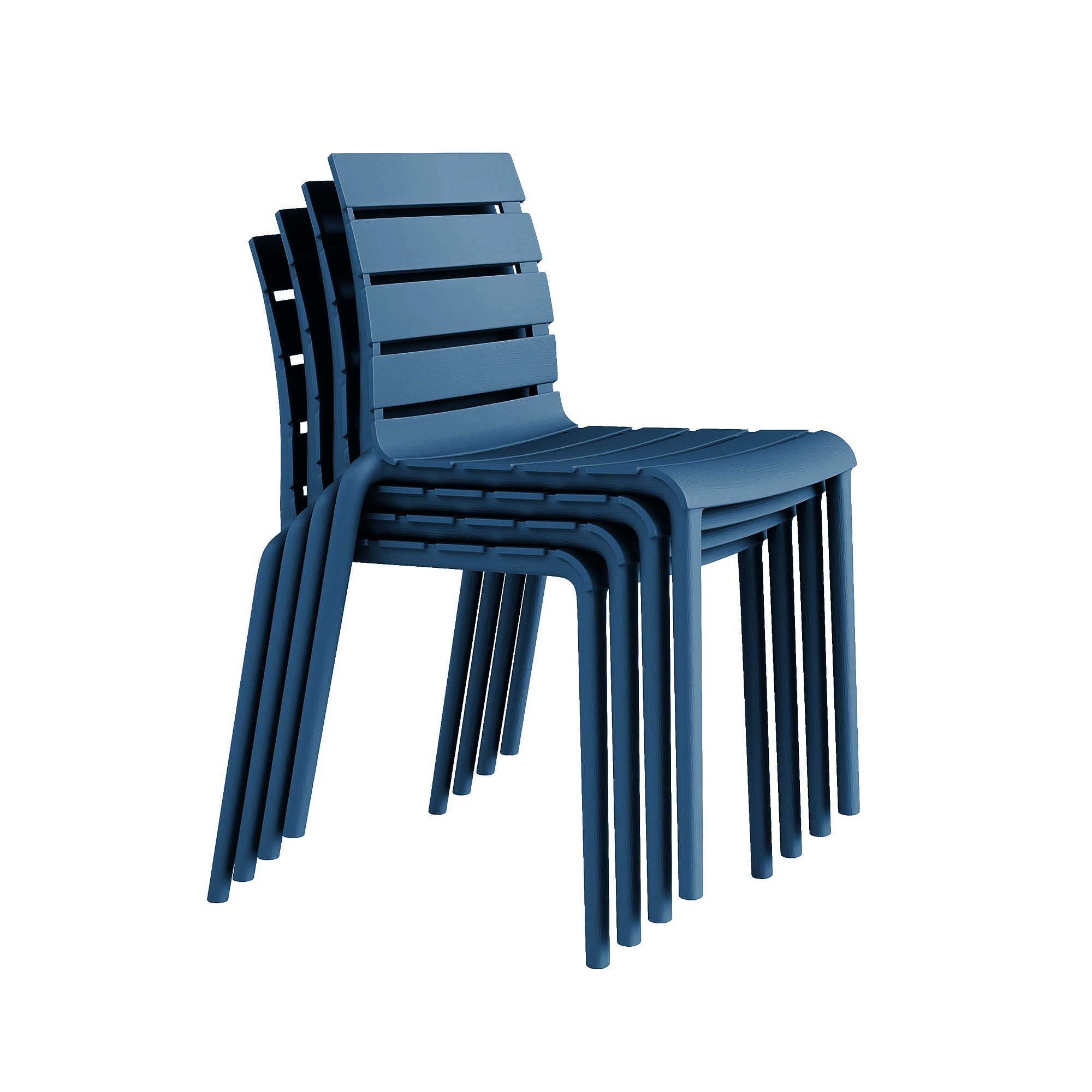 Rylan Stackable Chair - Berry Blue, Indoor/Outdoor - Set of 4