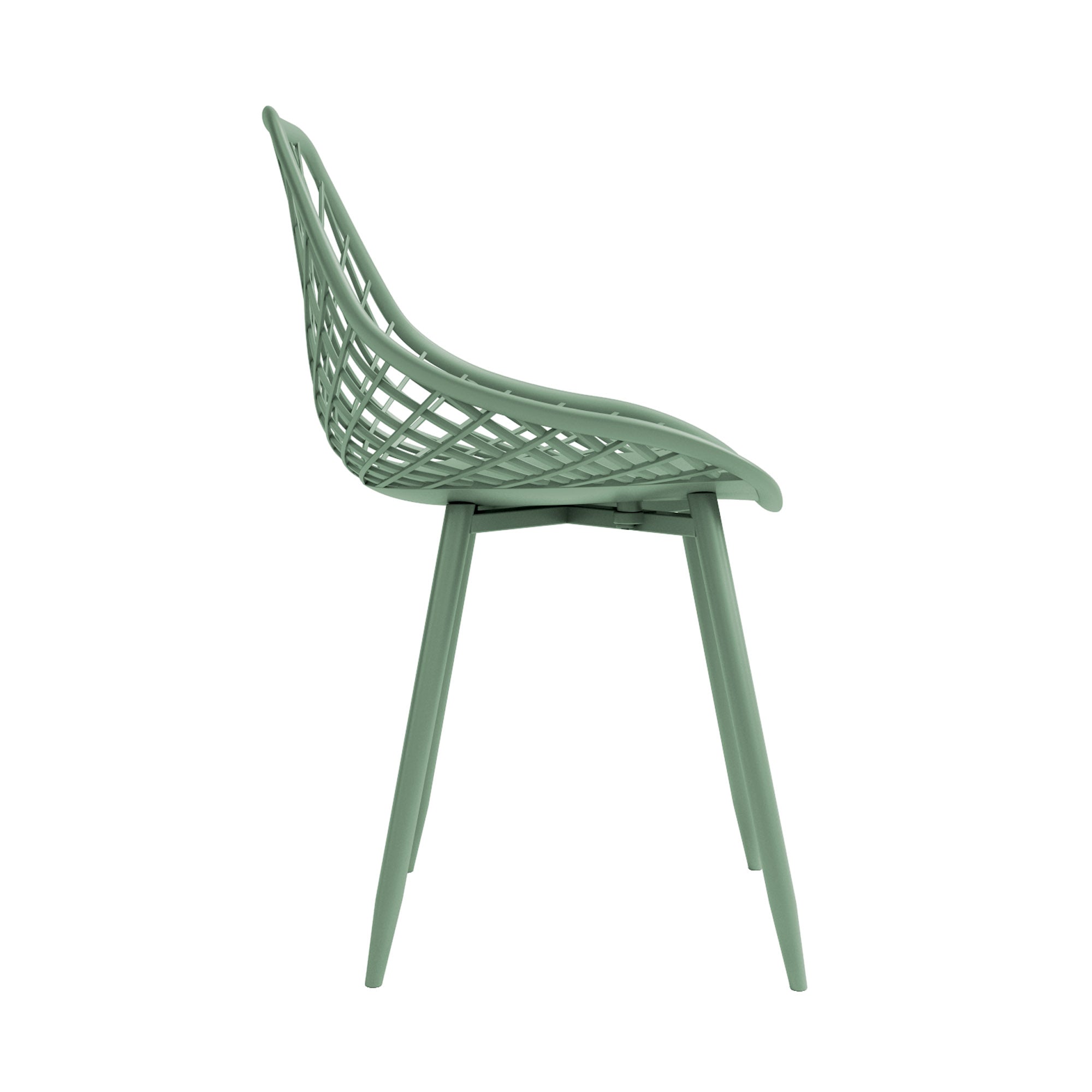 Kurv® Dining Chair - Aloe Green, Indoor/Outdoor - Set of 2