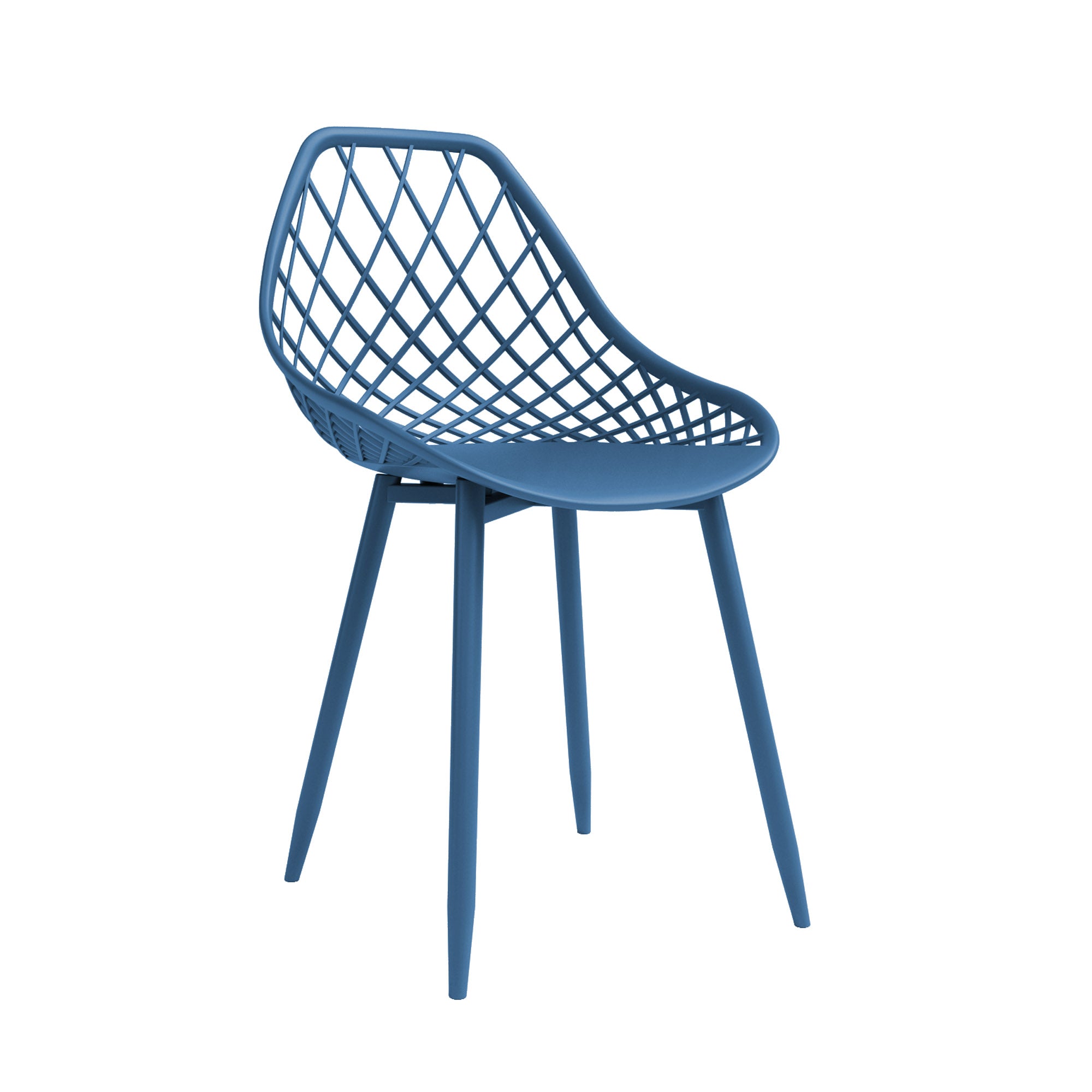 Kurv® Dining Chair - Berry Blue, Indoor/Outdoor - Set of 2
