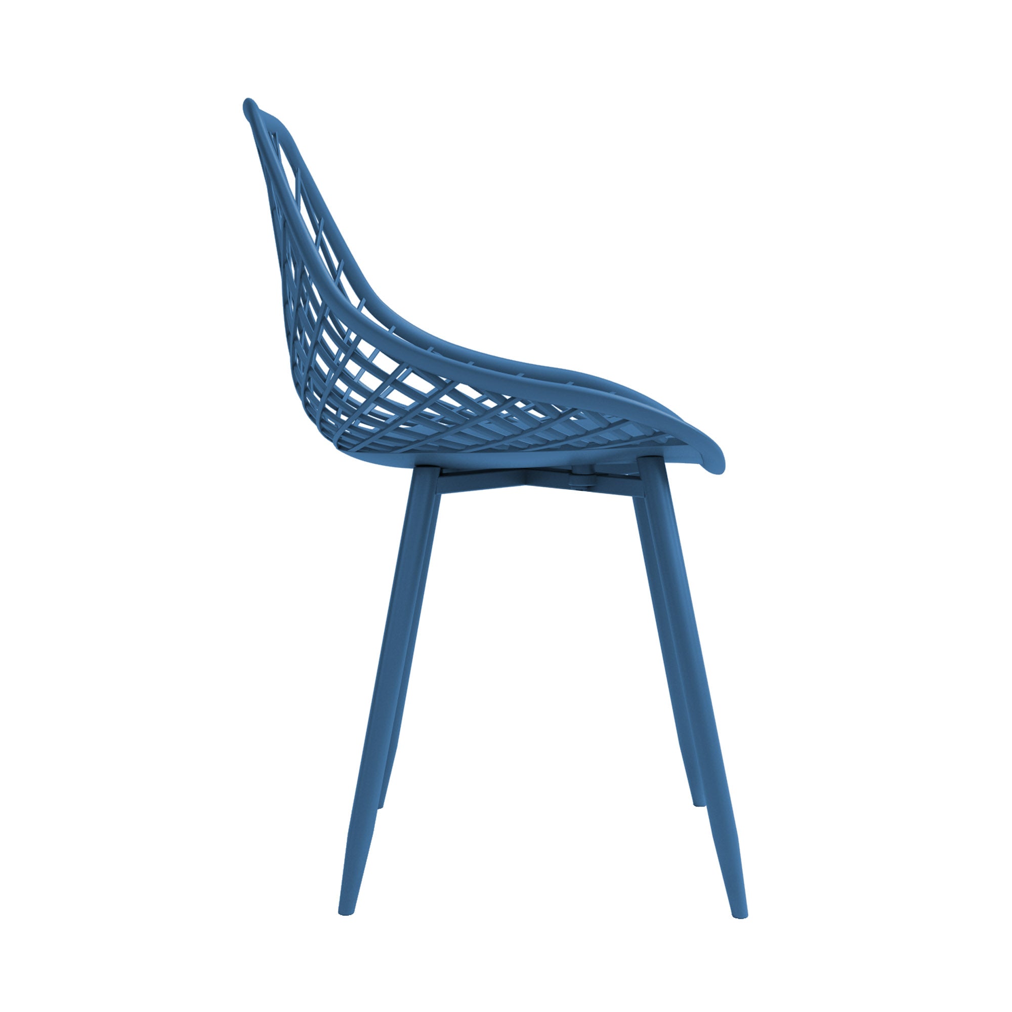 Kurv® Dining Chair - Berry Blue, Indoor/Outdoor - Set of 2