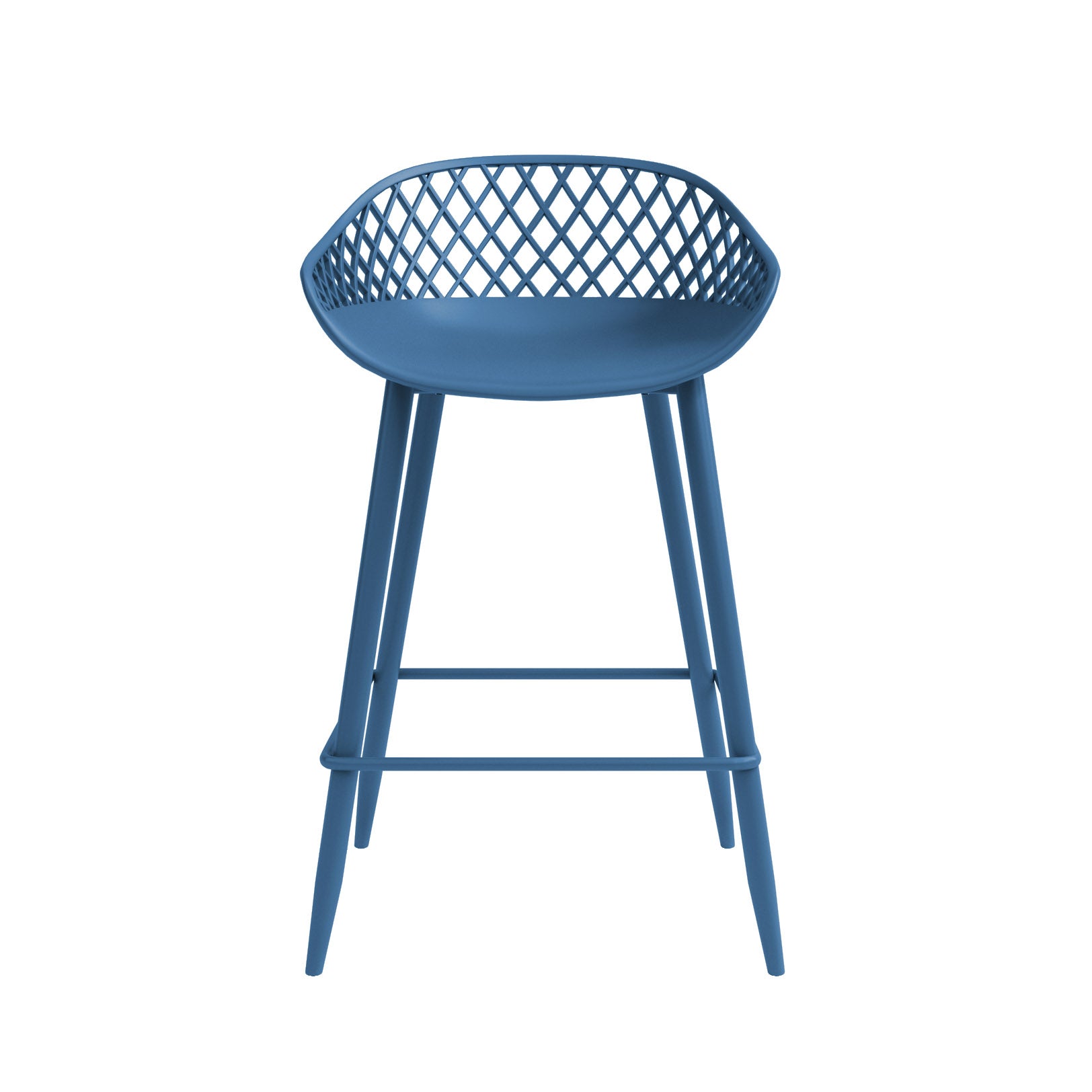 Kurv® Counter Stool - Berry Blue, Indoor/Outdoor - Set of 2