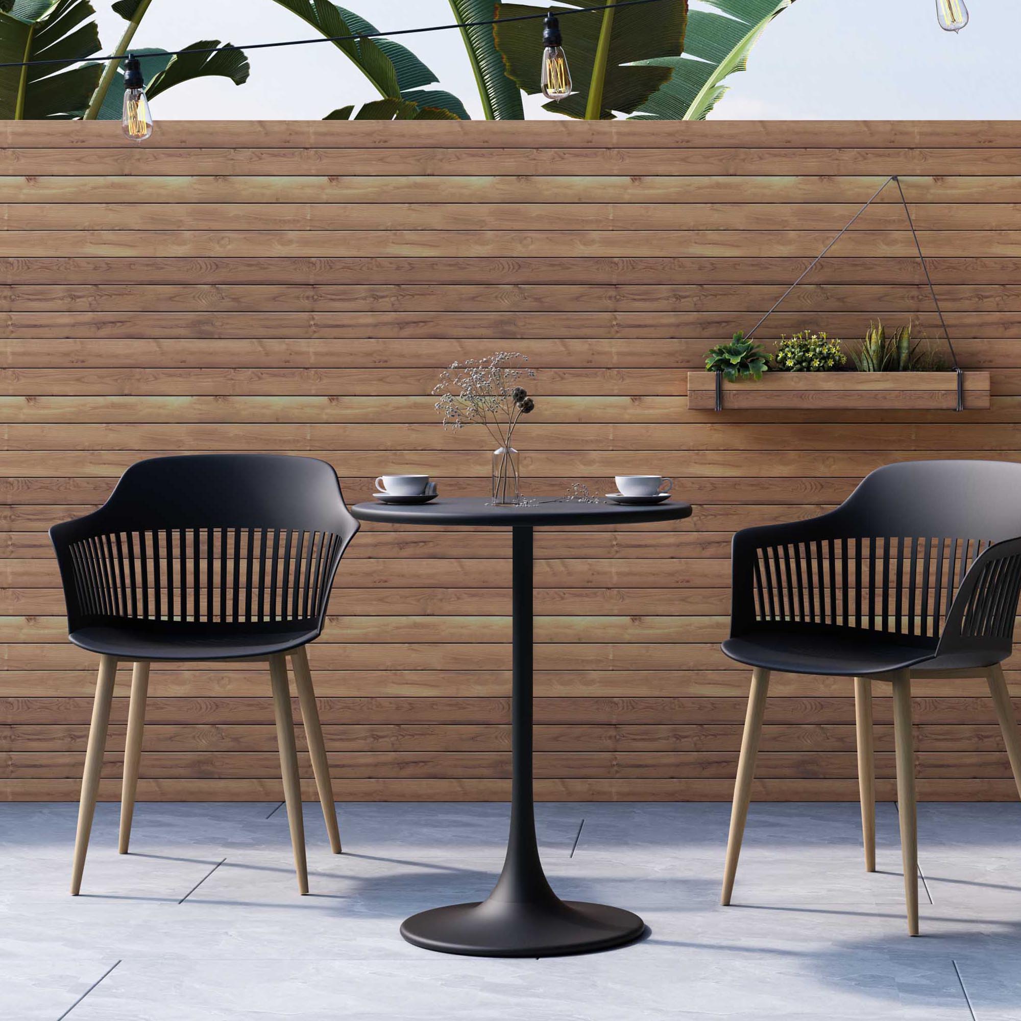 Kurv® Counter Height Table - All Steel - Black, Indoor/Outdoor