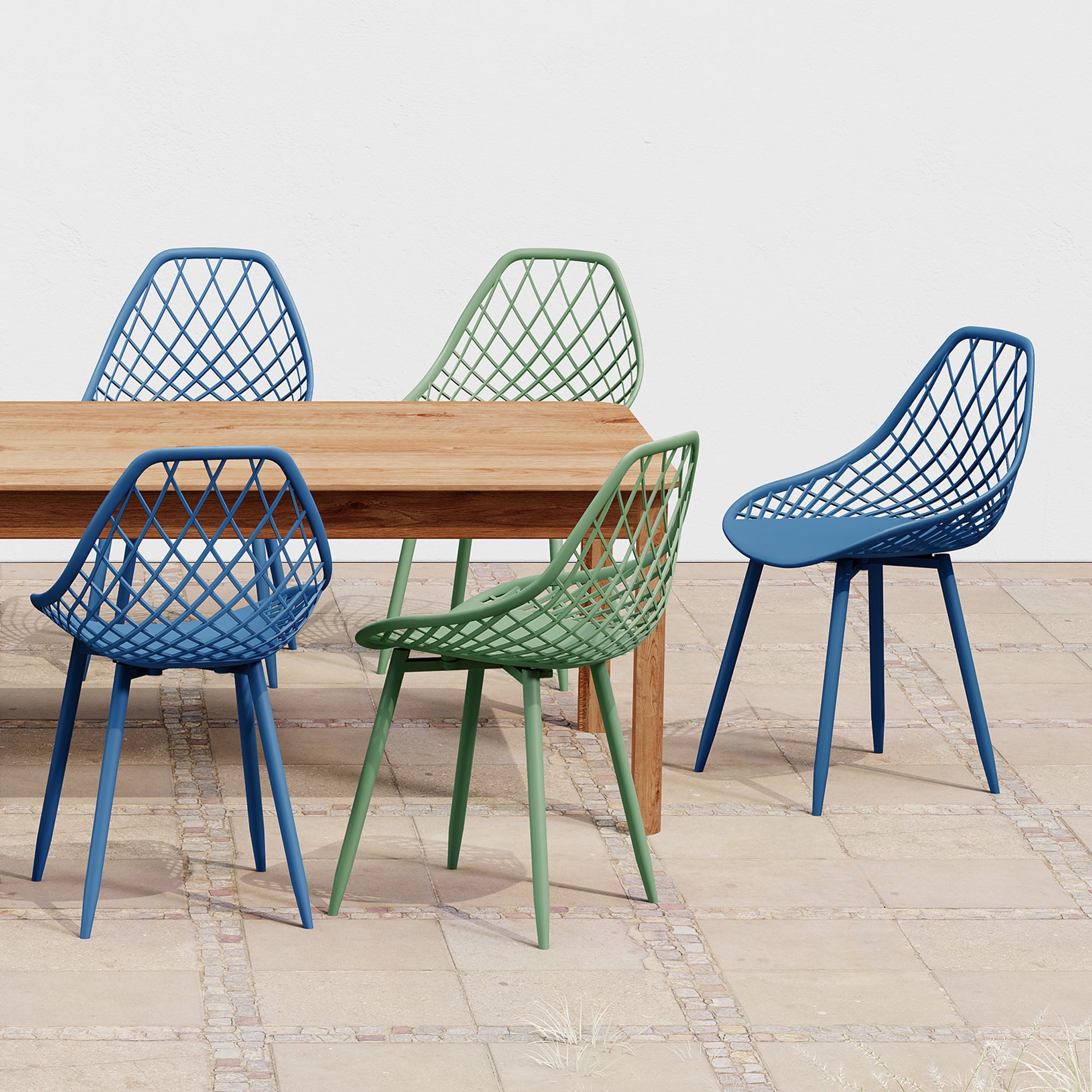 Kurv® Dining Chair - Berry Blue, Indoor/Outdoor - Set of 2