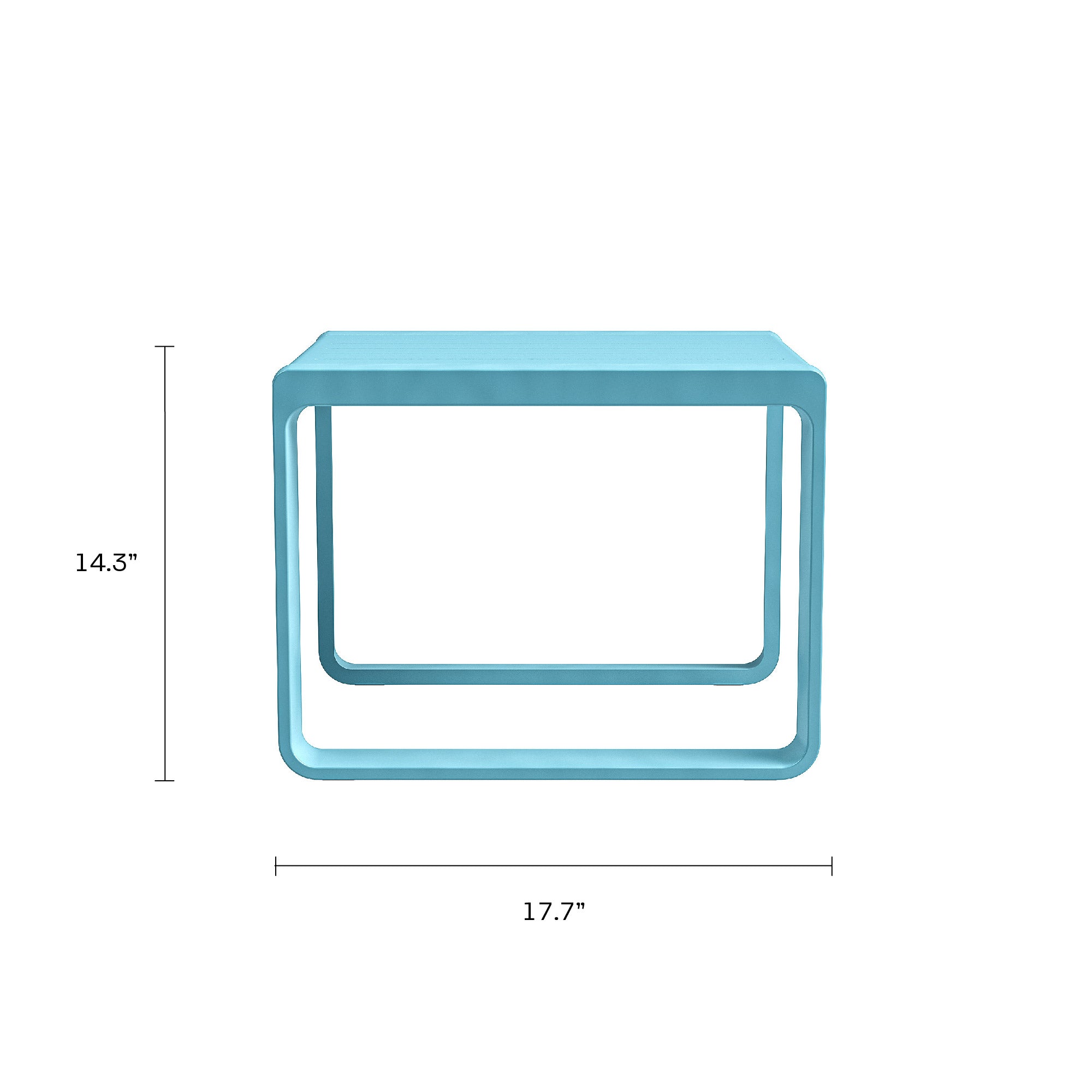 Ricki 5 Piece Modern Patio or Poolside Set - Tiffany Blue