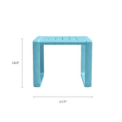 Ricki 5 Piece Modern Patio or Poolside Set - Tiffany Blue