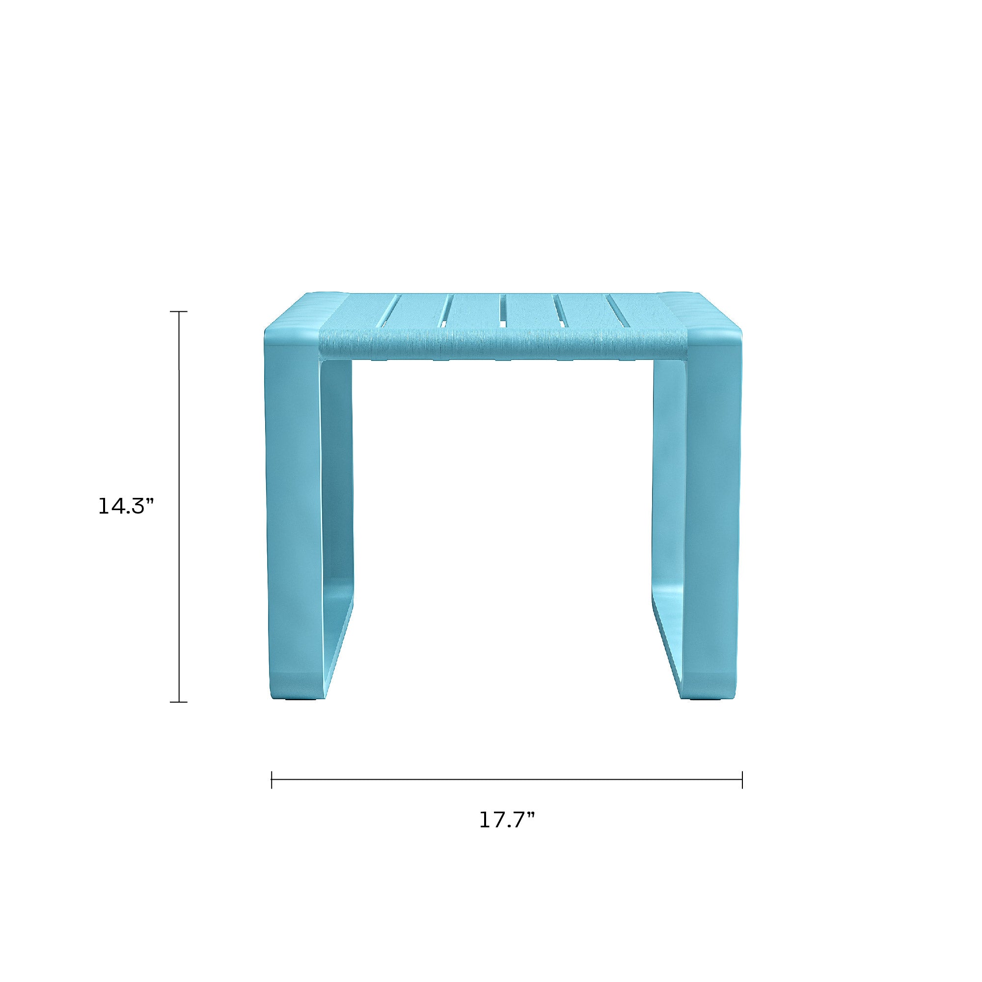 Ricki 5 Piece Modern Patio or Poolside Set - Tiffany Blue