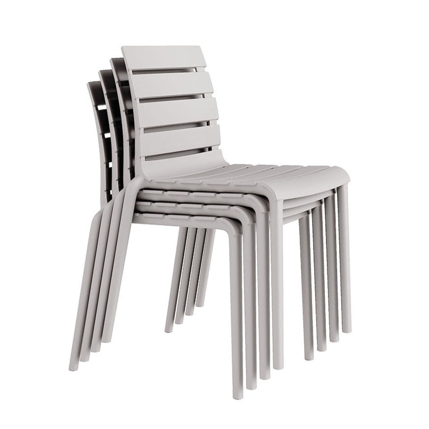 Rylan Stackable Chair - Cement Gray, Indoor/Outdoor - Set of 2