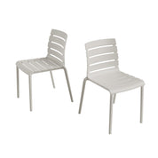 Rylan Stackable Chair - Cement Gray, Indoor/Outdoor - Set of 2