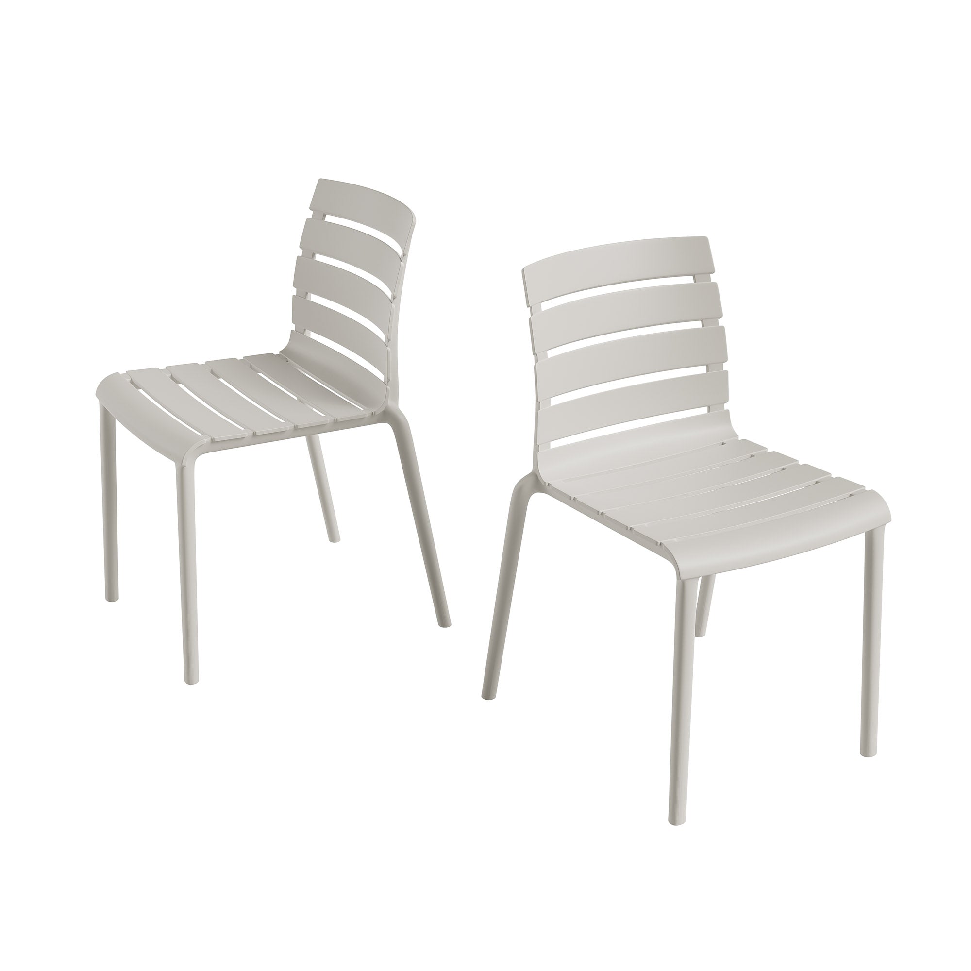 Rylan Stackable Chair - Cement Gray, Indoor/Outdoor - Set of 2