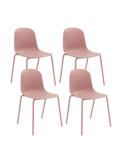 Serena Stackable Chair - Dusty Pink, Indoor/Outdoor - Set of 4