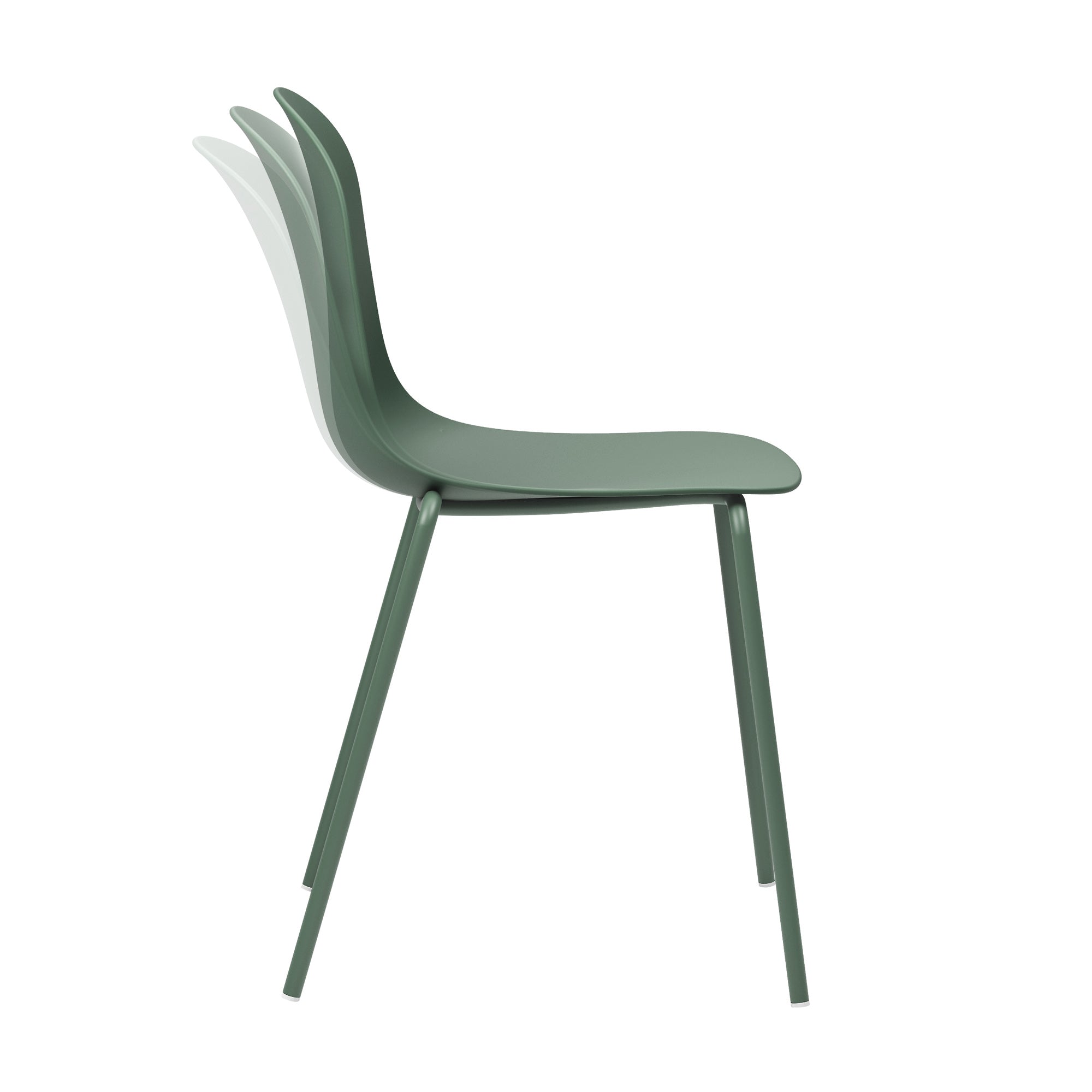 Serena Stackable Chair - Aloe Green, Indoor/Outdoor - Set of 4