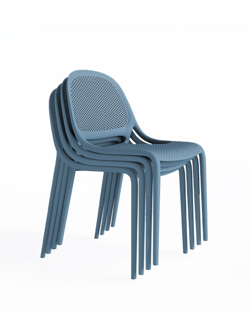 Blue stackable online chairs