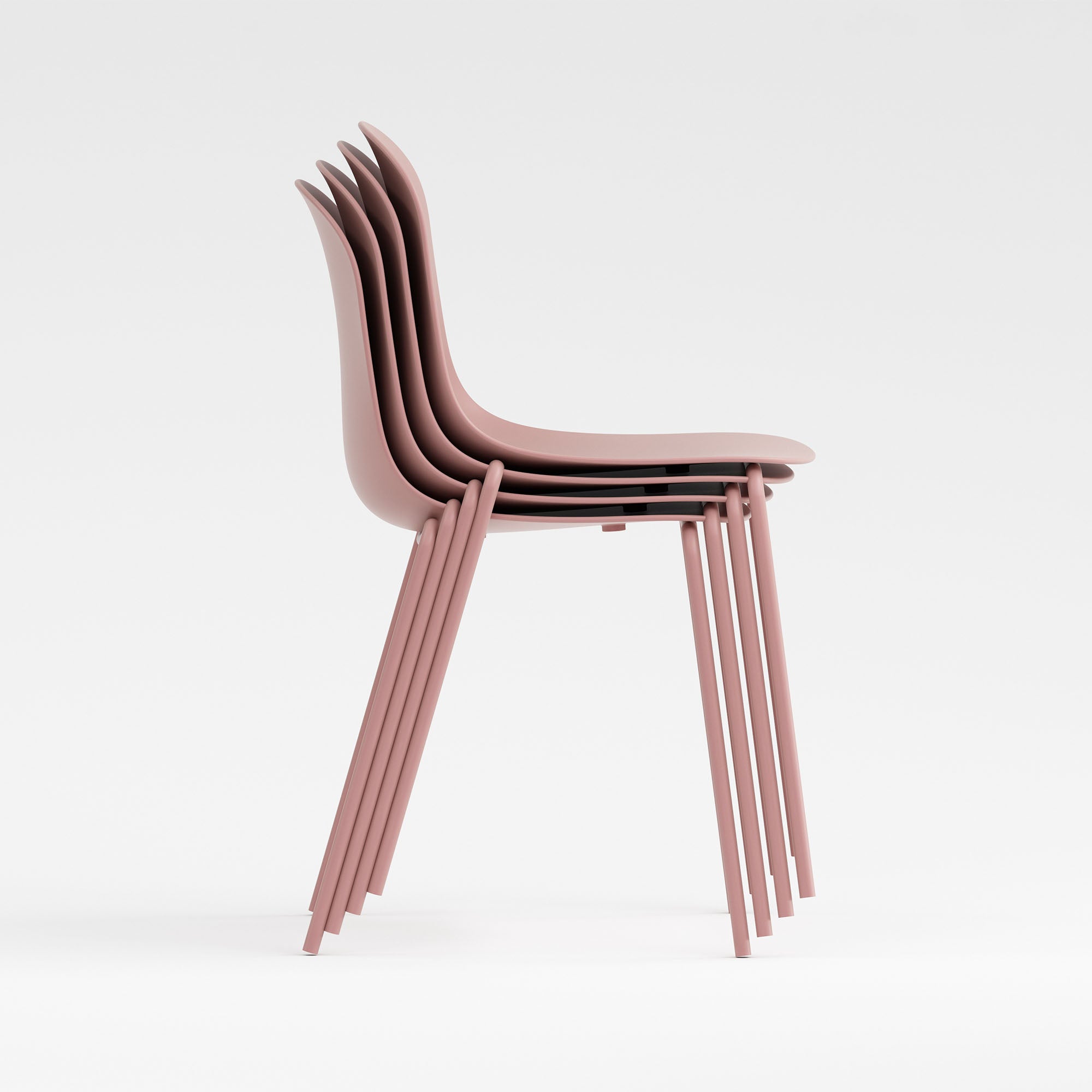 Serena Stackable Chair - Dusty Pink, Indoor/Outdoor - Set of 4