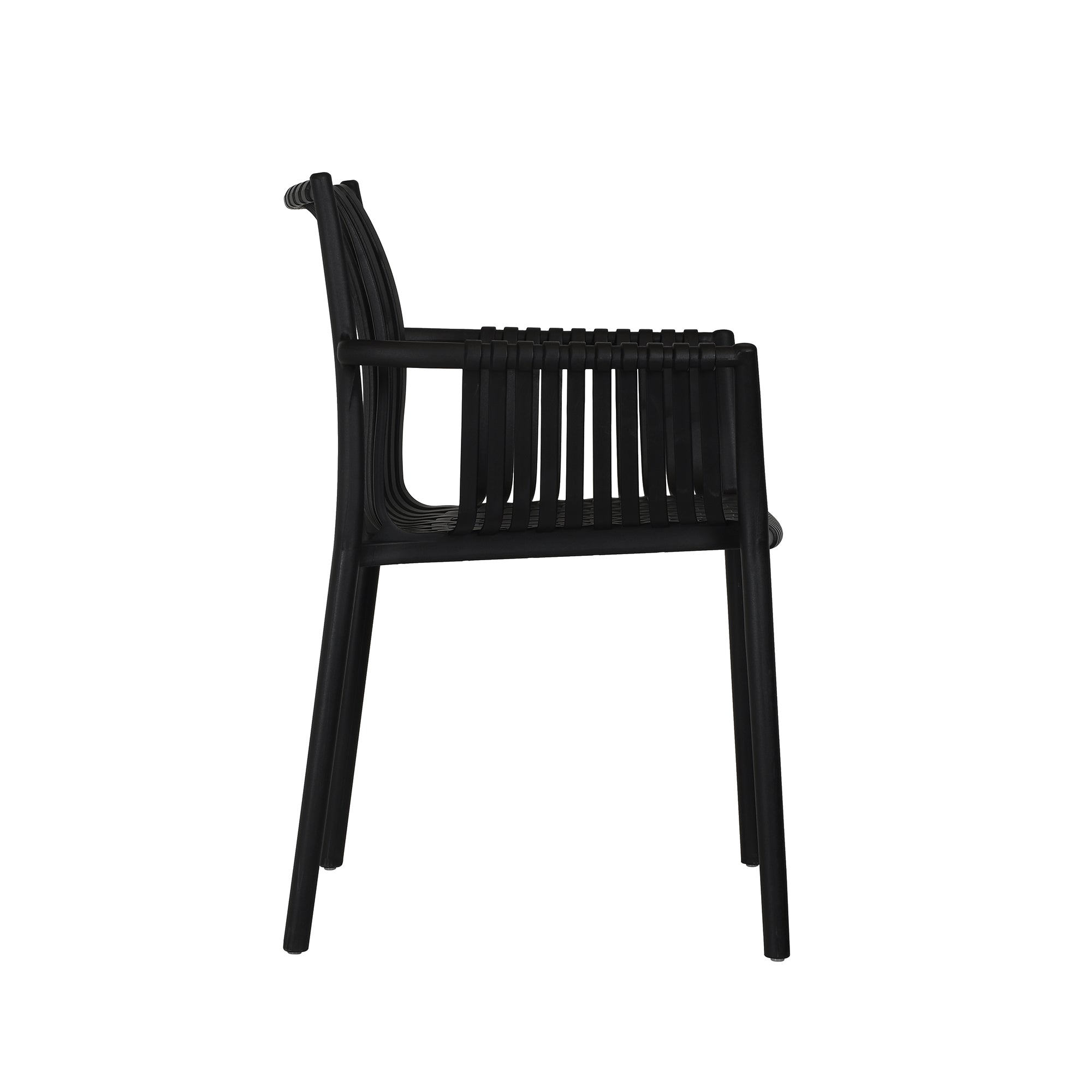 Weave Stackable Chair - Black, Indoor/Outdoor