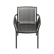 Weave Stackable Chair - Black, Indoor/Outdoor