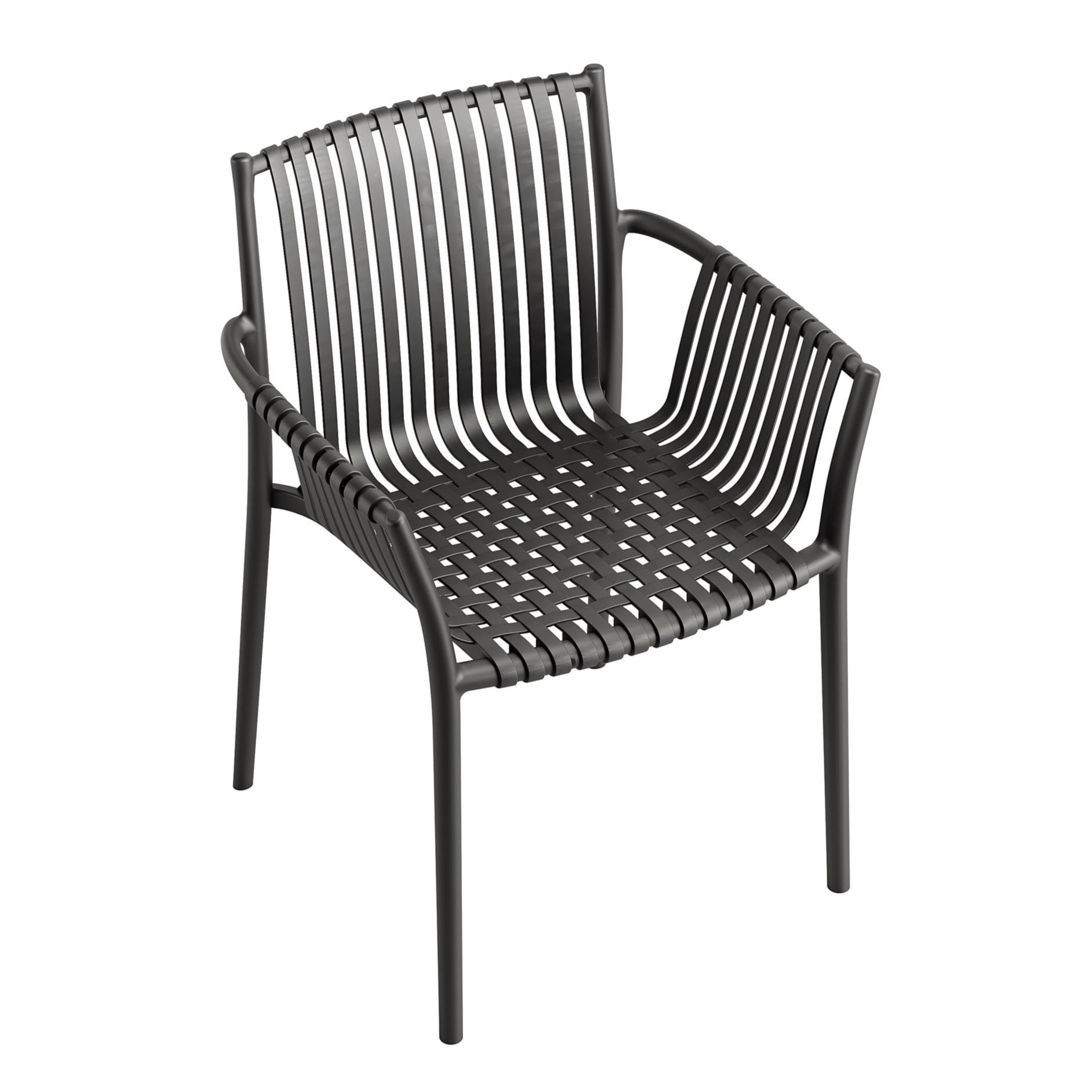 Weave Stackable Chair - Black, Indoor/Outdoor