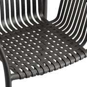Weave Stackable Chair - Black, Indoor/Outdoor