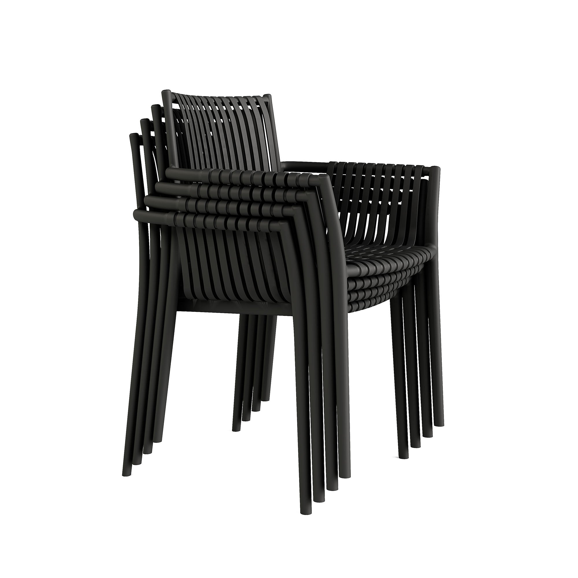 Weave Stackable Chair - Black, Indoor/Outdoor