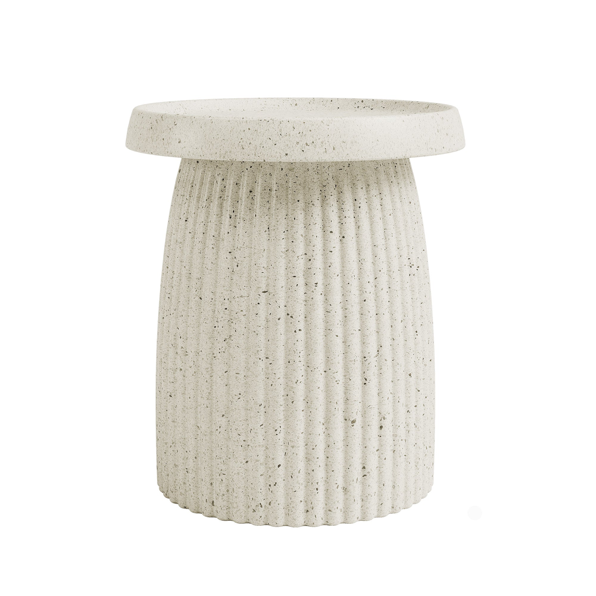 Vera Side Table - Stone White, Indoor/Outdoor