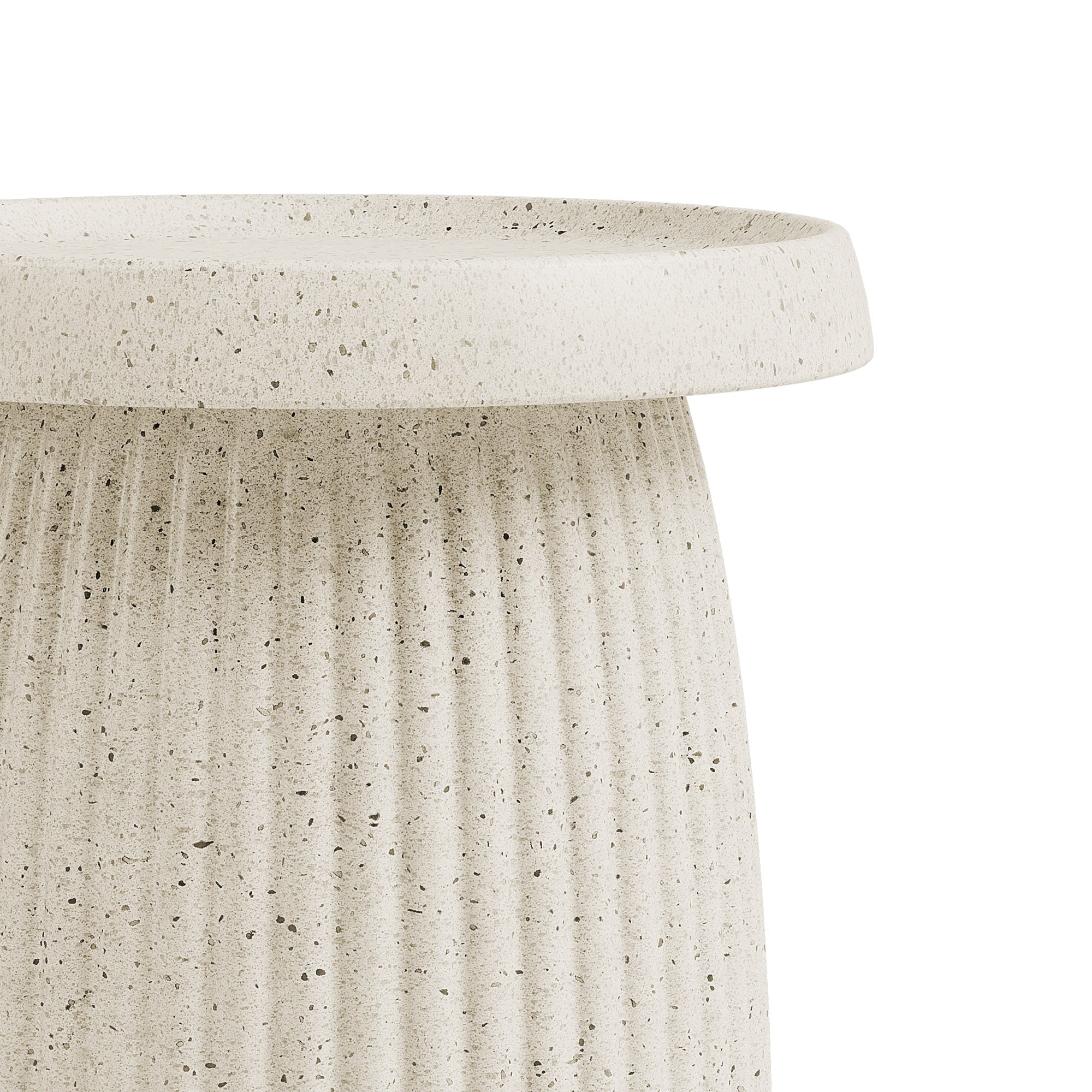 Vera Side Table - Stone White, Indoor/Outdoor