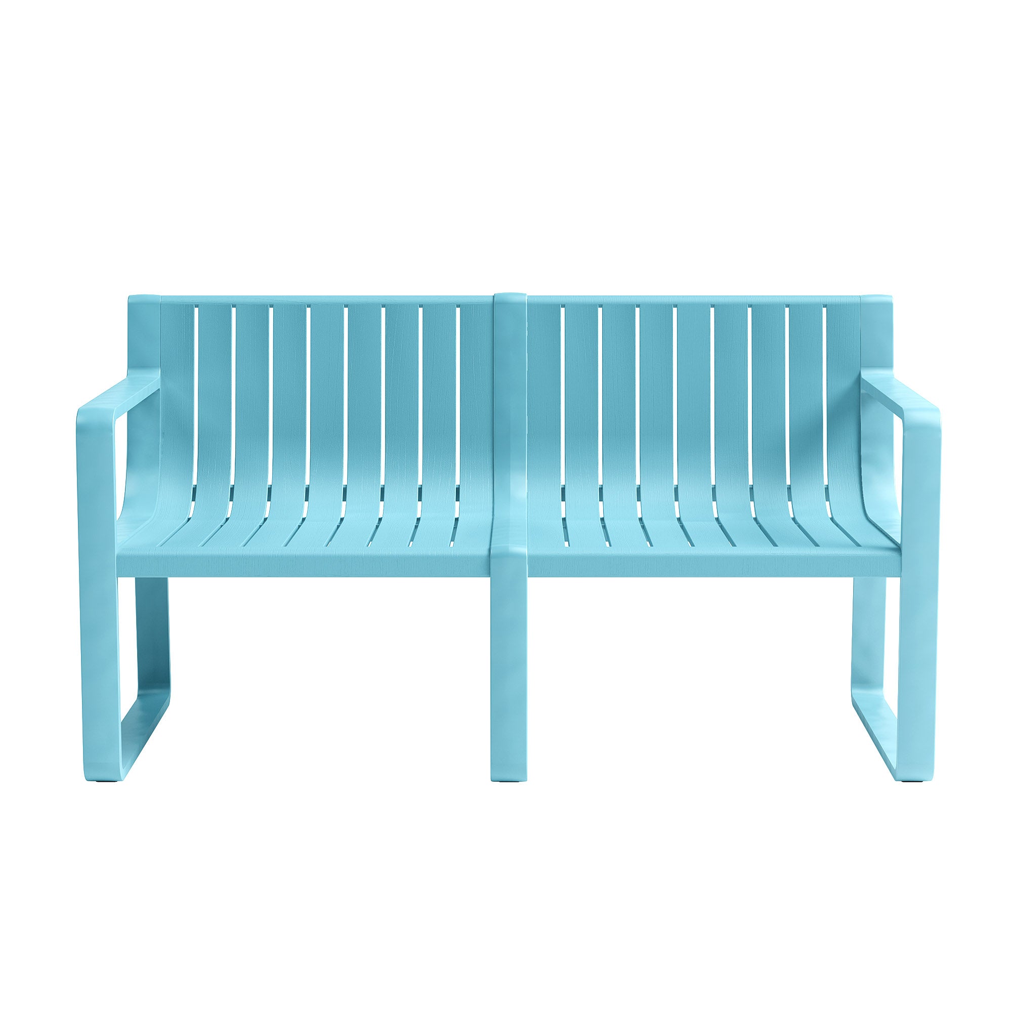 Ricki 5 Piece Modern Patio or Poolside Set - Tiffany Blue