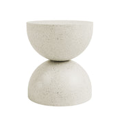 Alina Side Table - Stone White - 15"D x 17.7"H