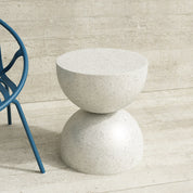 Alina Side Table - Stone White - 15"D x 17.7"H