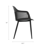 Blake Chair - Black with black legs - Set of 2