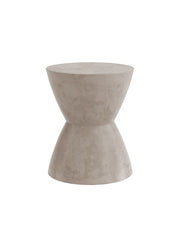 Chess Side Table in Gray - Indoor and Outdoor Use - 15"D x 18"H