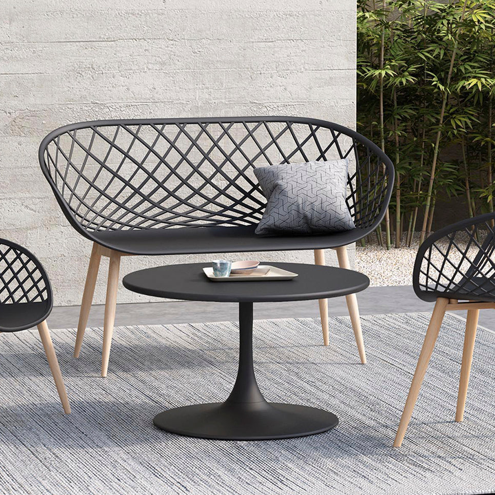 Kurv® Coffee Table - All Steel - Black, Indoor/Outdoor