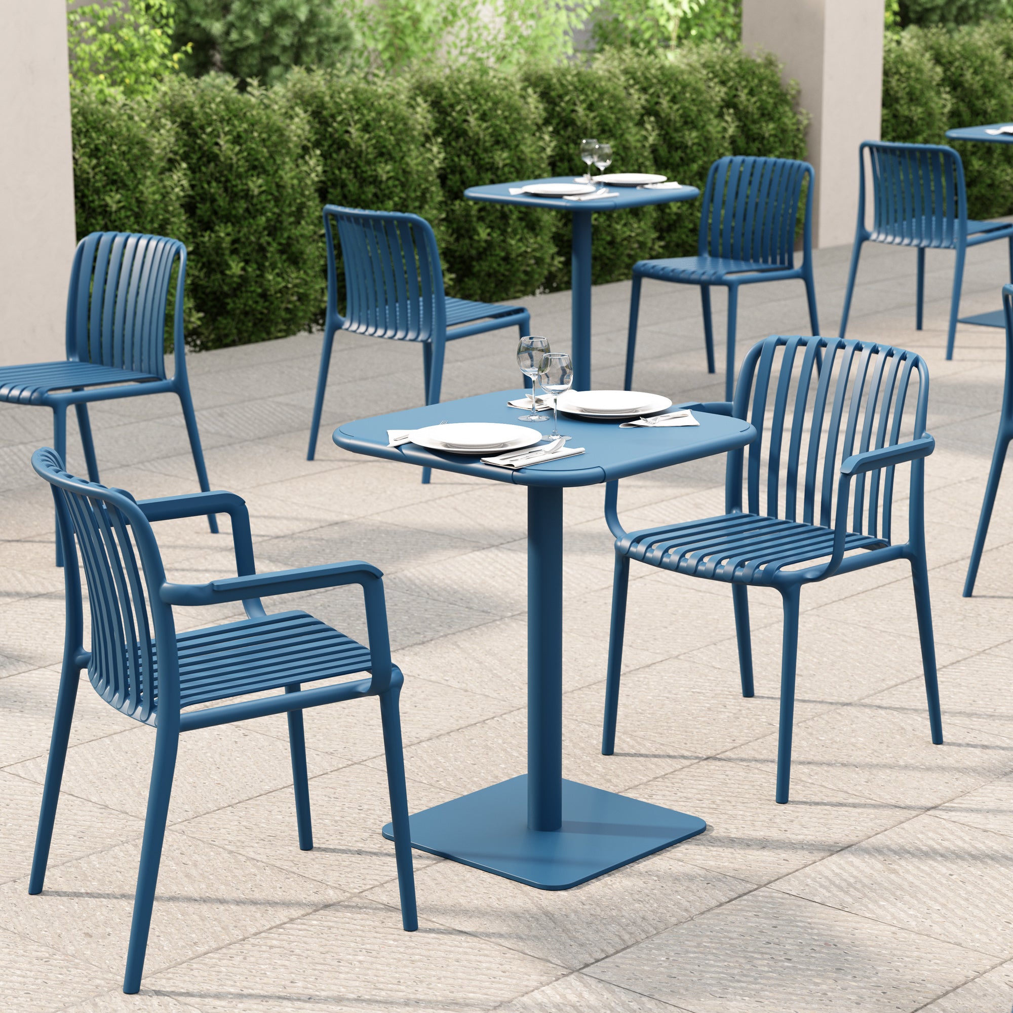 Haley Square Table - Berry Blue