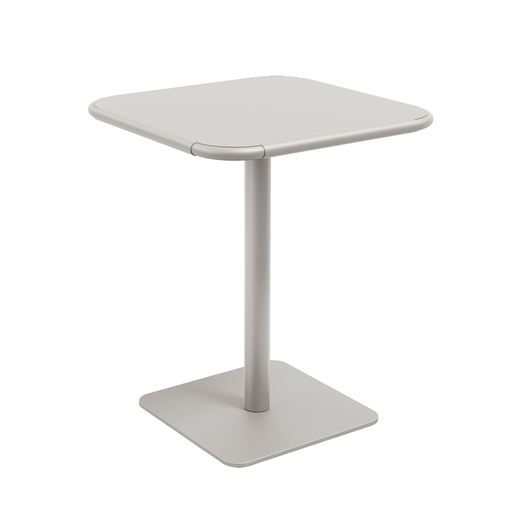 Haley Square Table - All Steel - Cement Gray, Indoor/Outdoor