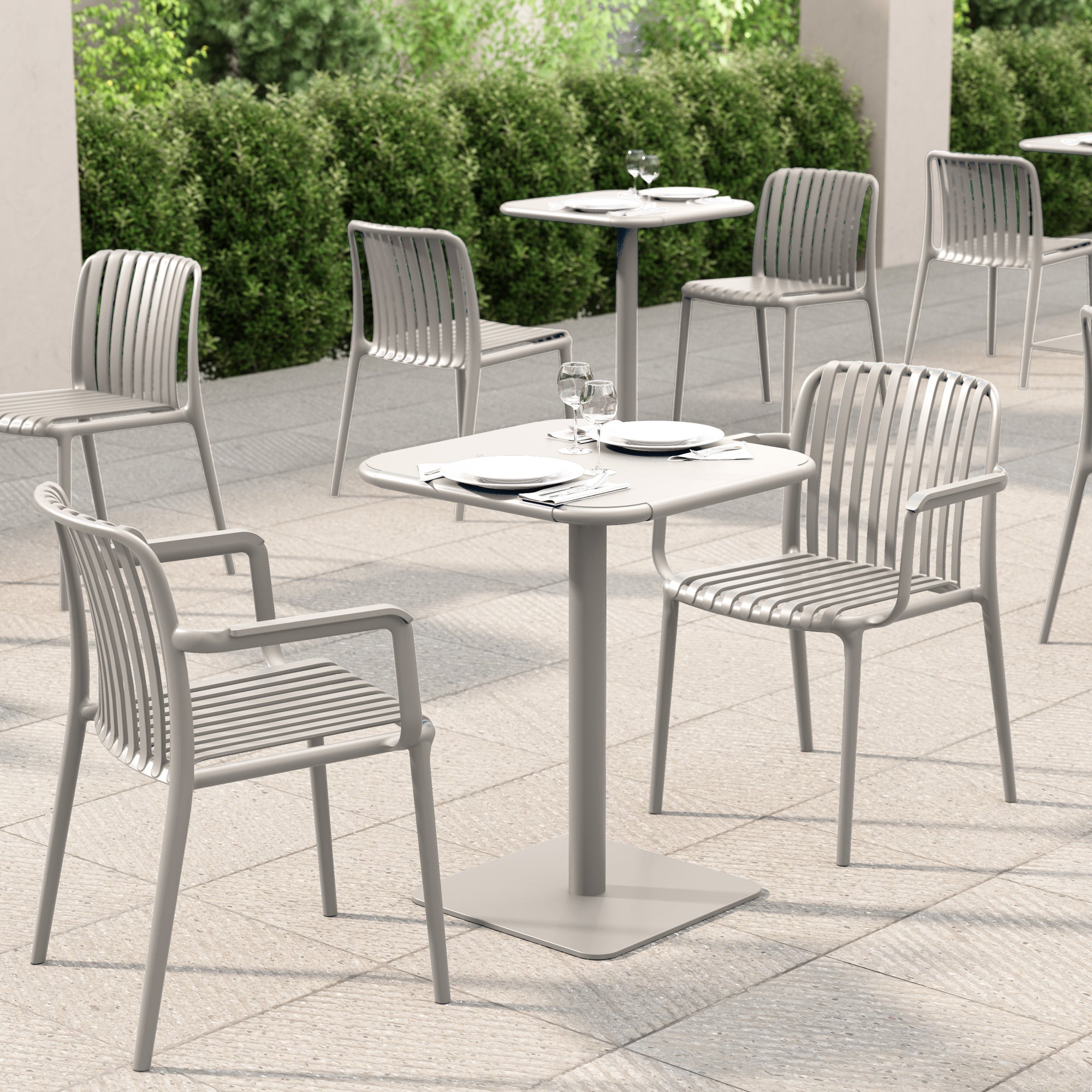 Haley Square Table - Cement Gray