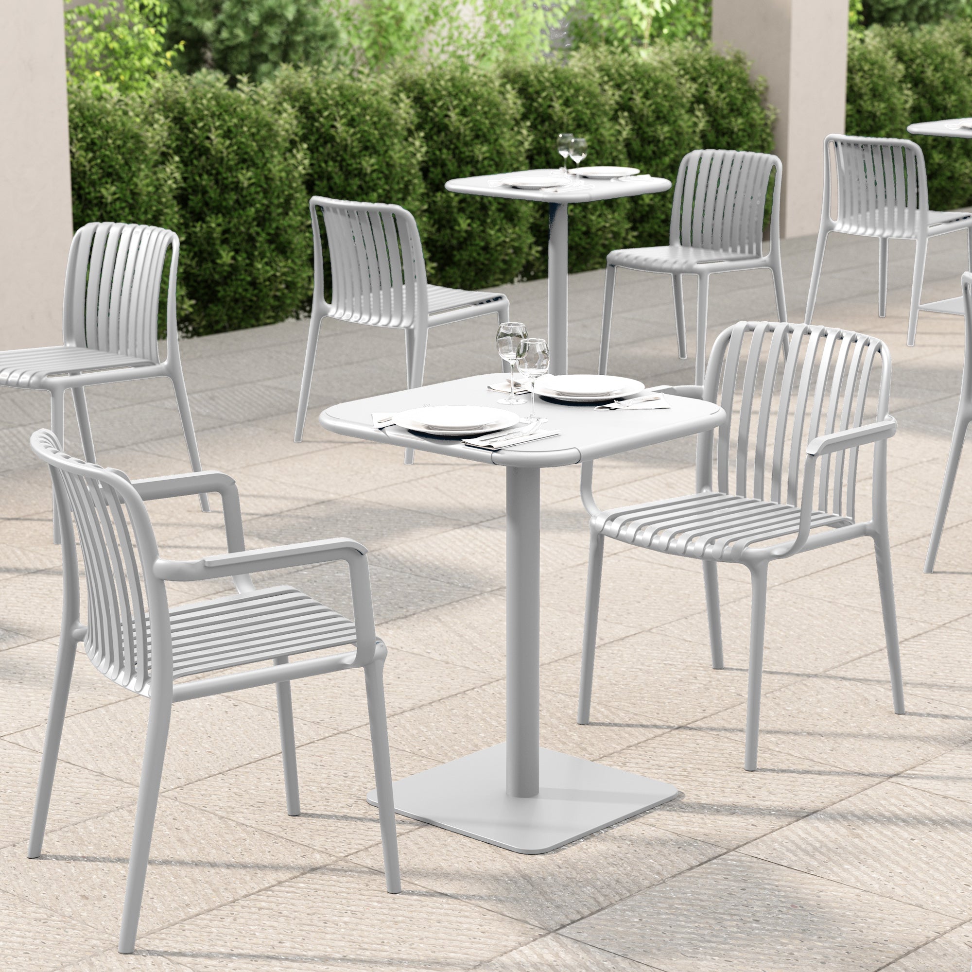 Haley Square Table - White