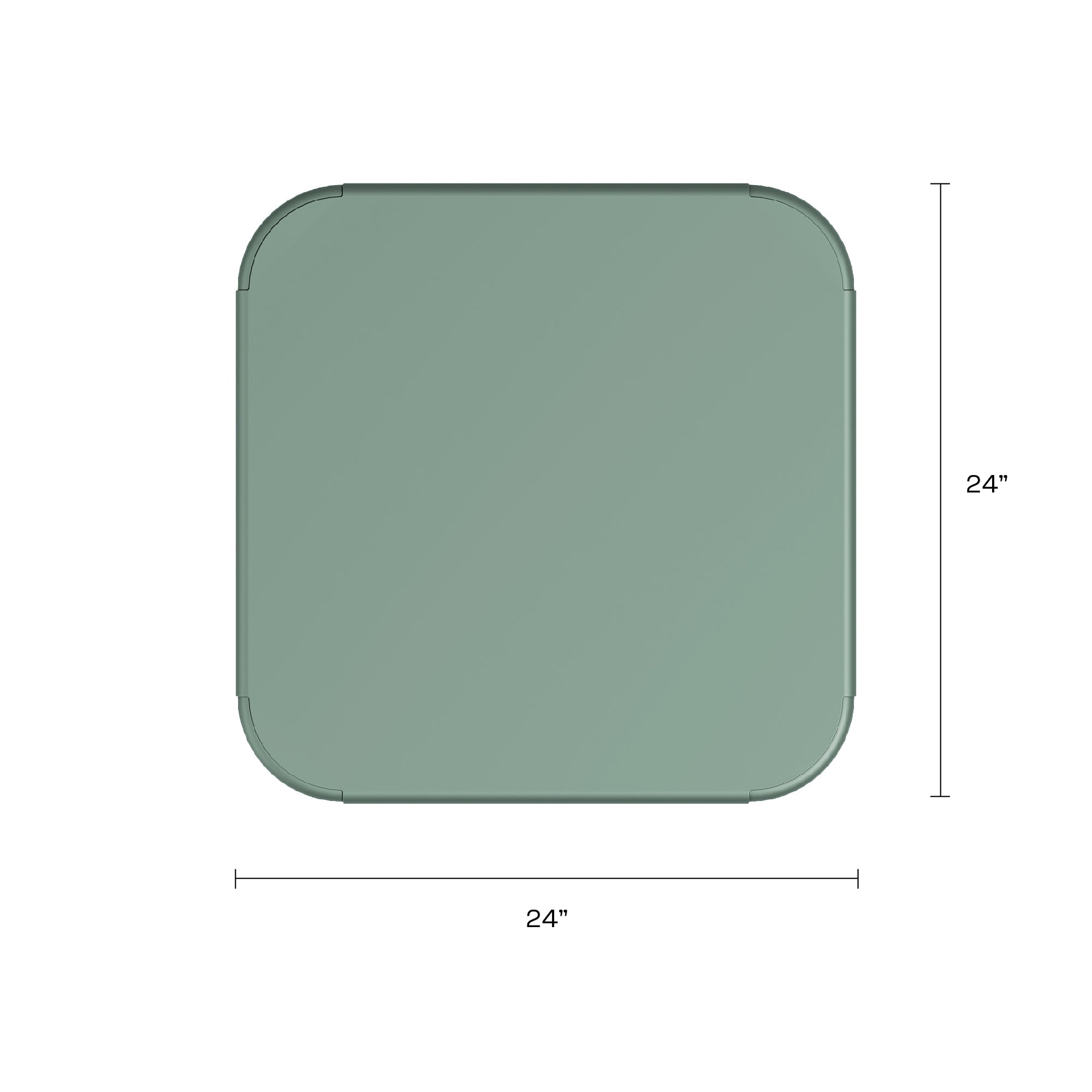Haley Square Table - Aloe Green