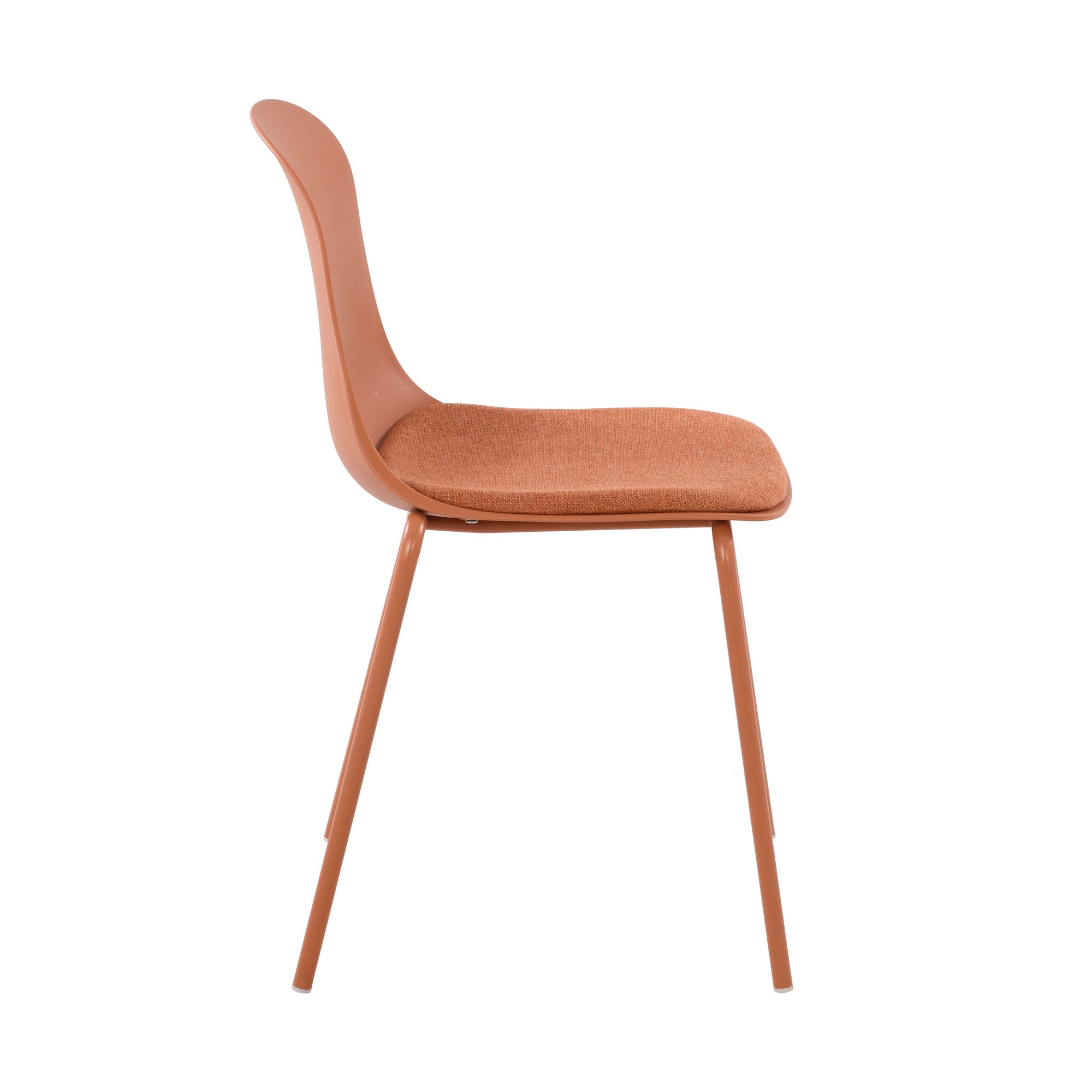 Serena Stackable Chair - Clay Red, with Cushion - Set of 4