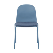 Serena Stackable Chair with Cushion - Whale Blue - Set of 4