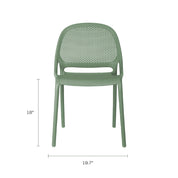 Shay Indoor and Outdoor Stackable Chair - Aloe Green - Set of 2