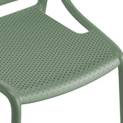 Shay Indoor and Outdoor Stackable Chair - Aloe Green - Set of 2