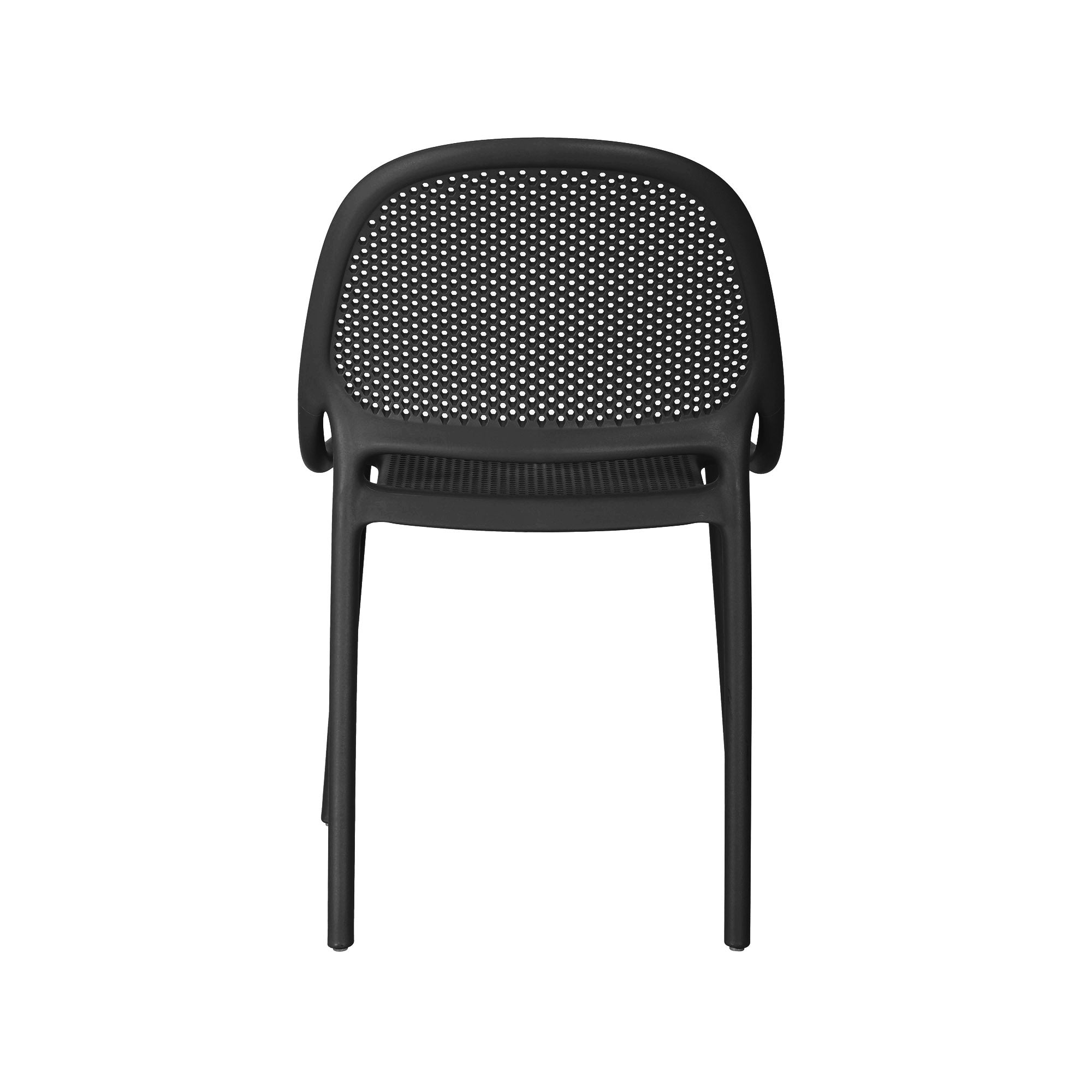 Shay Indoor and Outdoor Stackable Chair - Black - Set of 2