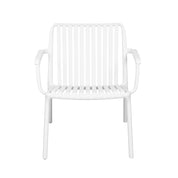 Fiji Stackable Indoor or Outdoor Modern Lounge Chair - White - Set of 2