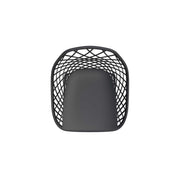 Kurv™ Indoor and Outdoor Counter Chair - Black with Black Legs - Set of 2