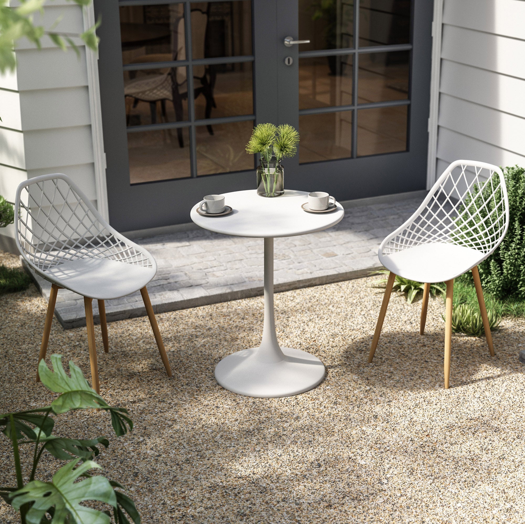 Kurv™ Series Bistro Table + Kurv™ Dining Chair - Set of 2