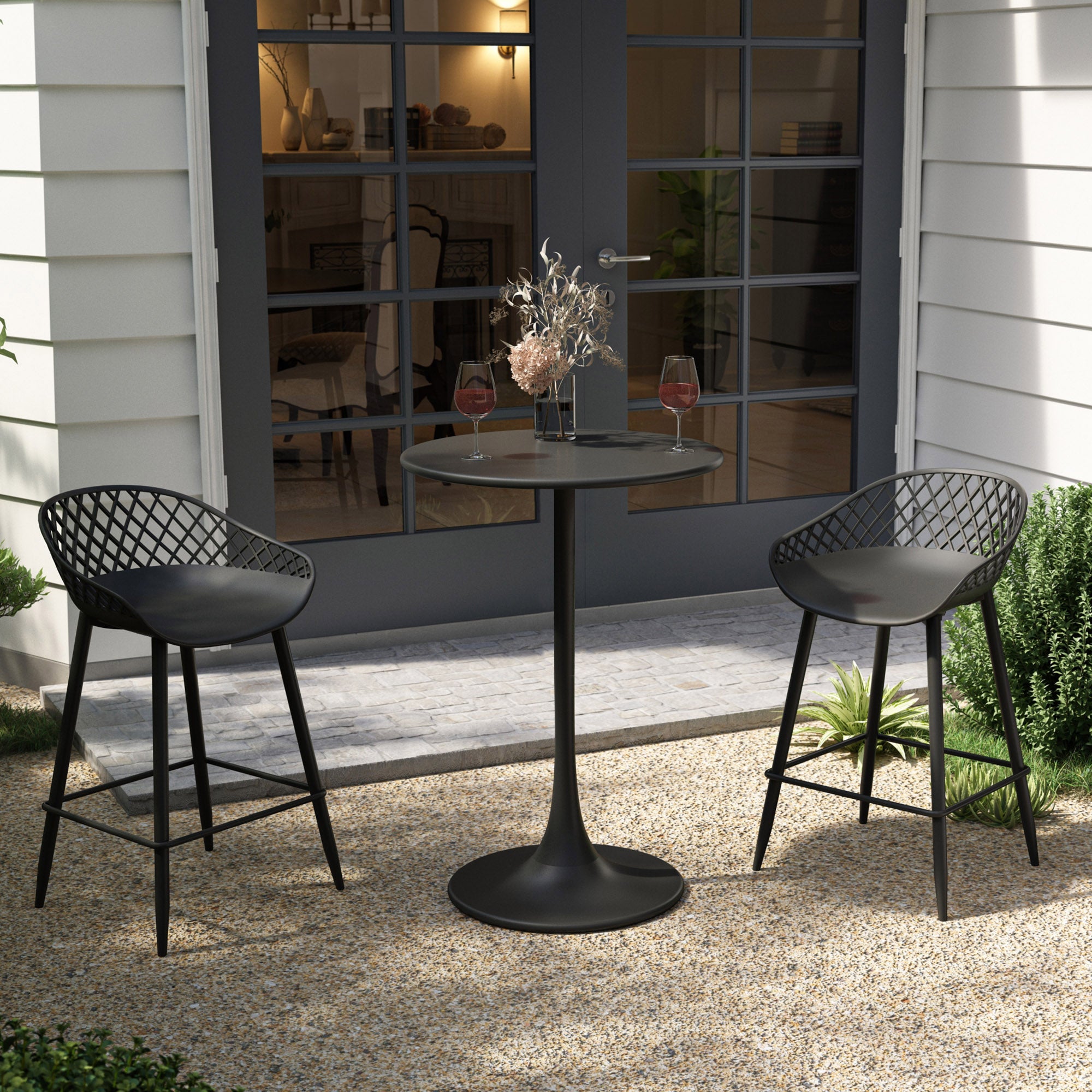 Kurv® Series Bistro Counter Table Kurv® Counter Stool Set of